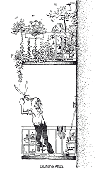 Deutscher Alltag - Karikatur aus "Rewolotion und Wirklichkeit"