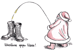 Karikatur gegen Neonazis
